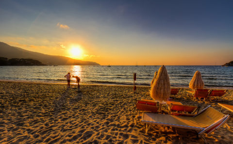 tramonto spiaggia isola d'elba elba albano nicola foto