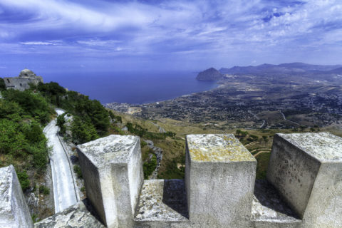 Vista di Trapani dal Castello di Erice foto di albano nicola nka.it