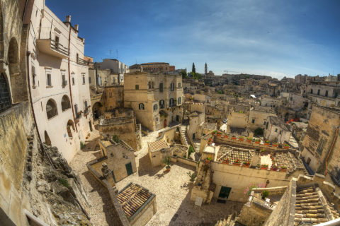 sassi di matera vista da piazza vittorio veneto albano nicola foto
