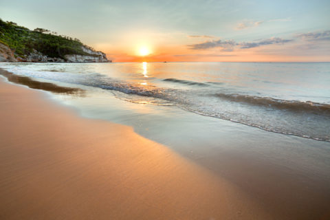 tramonto peschici spiaggia albano nicola foto